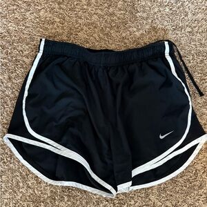 Nike Black and White Athletic Shorts Moisture-Wicking Comfort